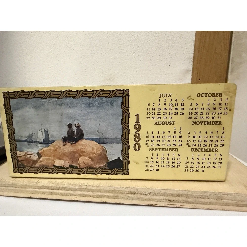 Lithograph J L Clark 1980 letter holders/calendar Sarah Bernhardt Cafe De La